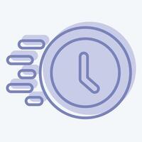 Icon Progress Clock. related to Development symbol. two tone style vector
