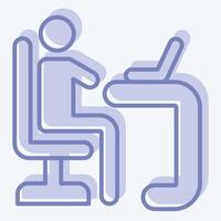 Icon Learner. related to Development symbol. two tone style vector