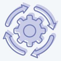 Icon Development Settings. related to Development symbol. two tone style vector