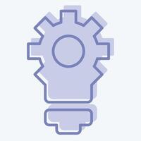 Icon Creative Innovation. related to Development symbol. two tone style vector