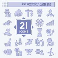 Icon Set Development. related to Education symbol. two tone style vector