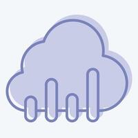 Icon Cloud Development. related to Development symbol. two tone style vector