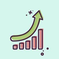 Icon Growth Chart. related to Development symbol. MBE style vector
