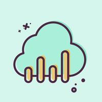 Icon Cloud Development. related to Development symbol. MBE style vector