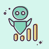 Icon AI Development Speed. related to Development symbol. MBE style vector