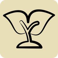 Icon Seedling. related to Development symbol. hand drawn style vector