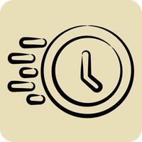 Icon Progress Clock. related to Development symbol. hand drawn style vector