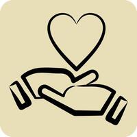 Icon Emotional Development. related to Development symbol. hand drawn style vector