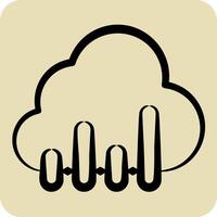 Icon Cloud Development. related to Development symbol. hand drawn style vector