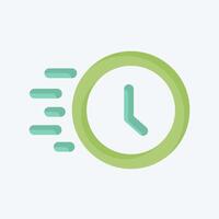 Icon Progress Clock. related to Development symbol. flat style vector