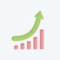 Icon Growth Chart. related to Development symbol. flat style vector