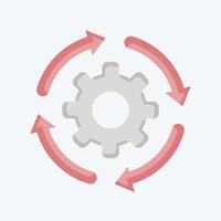 Icon Development Settings. related to Development symbol. flat style vector