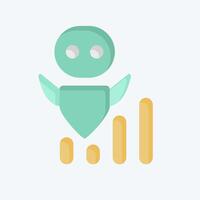 Icon AI Development Speed. related to Development symbol. flat style vector