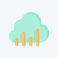 Icon Cloud Development. related to Development symbol. flat style vector