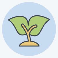 Icon Seedling. related to Development symbol. color mate style vector