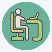 Icon Learner. related to Development symbol. color mate style vector
