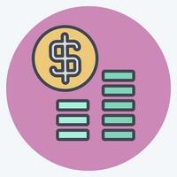 Icon Revenue. related to Development symbol. color mate style vector