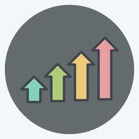 Icon Development Steps. related to Development symbol. color mate style vector