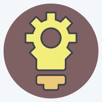 Icon Creative Innovation. related to Development symbol. color mate style vector