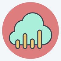 Icon Cloud Development. related to Development symbol. color mate style vector