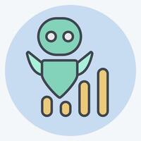 Icon AI Development Speed. related to Development symbol. color mate style vector