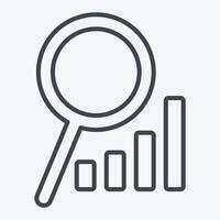 Icon Market Analysis. related to Development symbol. line style vector