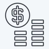 Icon Revenue. related to Development symbol. line style vector