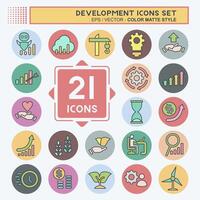 Icon Set Development. related to Education symbol. color mate style vector