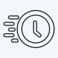 Icon Progress Clock. related to Development symbol. line style vector