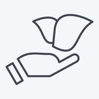 Icon Hands Holding Plant. related to Development symbol. line style vector