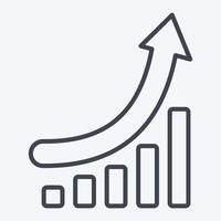 Icon Growth Chart. related to Development symbol. line style vector
