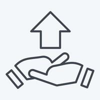Icon Development Cooperation. related to Development symbol. line style vector