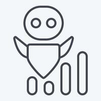 Icon AI Development Speed. related to Development symbol. line style vector