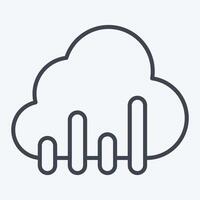 Icon Cloud Development. related to Development symbol. line style vector