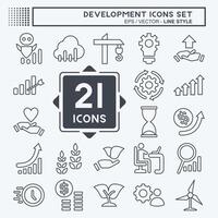 Icon Set Development. related to Education symbol. line style vector