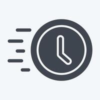 Icon Progress Clock. related to Development symbol. glyph style vector