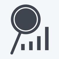 Icon Market Analysis. related to Development symbol. glyph style vector