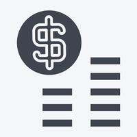 Icon Revenue. related to Development symbol. glyph style vector
