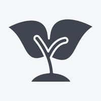 Icon Seedling. related to Development symbol. glyph style vector