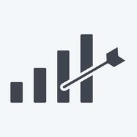 Icon Development Goals. related to Development symbol. glyph style vector