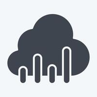 Icon Cloud Development. related to Development symbol. glyph style vector