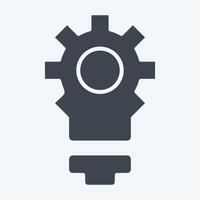 Icon Creative Innovation. related to Development symbol. glyph style vector