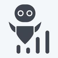 Icon AI Development Speed. related to Development symbol. glyph style vector