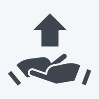 Icon Development Cooperation. related to Development symbol. glyph style vector