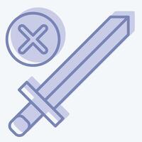 Icon No War. related to World Peace symbol. two tone style. design editable vector