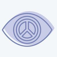 Icon Peace of View. related to World Peace symbol. two tone style. design editable vector