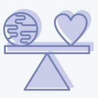 Icon Level. related to World Peace symbol. two tone style. design editable vector