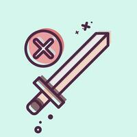 Icon No War. related to World Peace symbol. MBE style. design editable vector