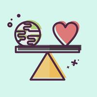 Icon Level. related to World Peace symbol. MBE style. design editable vector