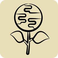 Icon World Peace. related to World Peace symbol. hand drawn style. design editable vector